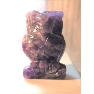Amethyst Owl Carving